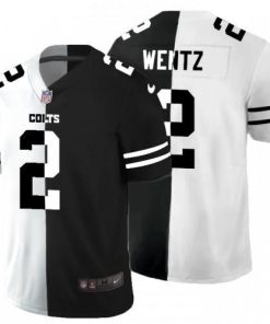 Indianapolis Indianapolis Colts #2 Carson Wentz Black V White Peace Split Nike Vapor Untouchable Jersey