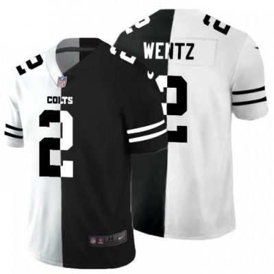 Indianapolis Indianapolis Colts #2 Carson Wentz Black V White Peace Split Nike Vapor Untouchable Jersey