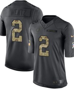 Indianapolis Indianapolis Colts #2 Carson Wentz Black Stitched NFL Limited 2016 Salute to Service Jersey