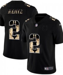 Indianapolis Indianapolis Colts #2 Carson Wentz Carbon Black Vapor Statue Of Liberty Jersey