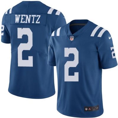 Indianapolis Indianapolis Colts #2 Carson Wentz Royal Blue Stitched NFL Limited Rush Jersey