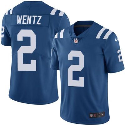 Indianapolis Indianapolis Colts #2 Carson Wentz Royal Blue Team Color Stitched NFL Vapor Untouchable Limited Jersey