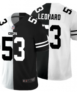 Indianapolis Indianapolis Colts #53 Darius Leonard Black V White Peace Split Nike Vapor Untouchable Jersey
