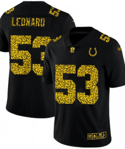 Indianapolis Indianapolis Colts #53 Darius Leonard Nike Leopard Print Fashion Vapor Jersey Black