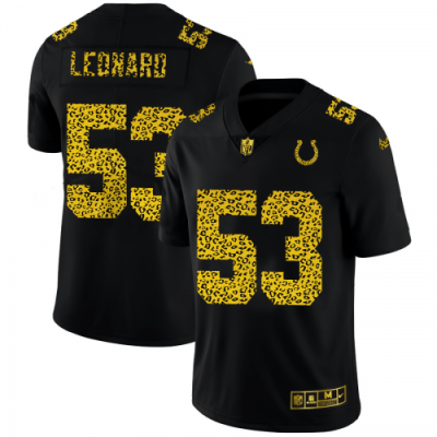 Indianapolis Indianapolis Colts #53 Darius Leonard Nike Leopard Print Fashion Vapor Jersey Black