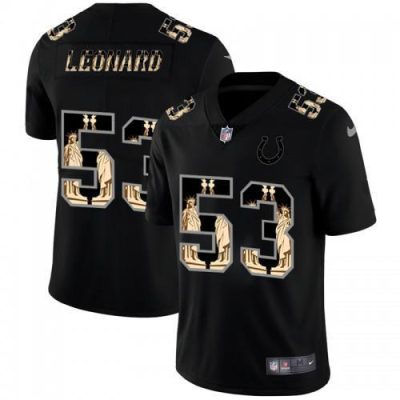 Indianapolis Indianapolis Colts #53 Darius Leonard Carbon Black Vapor Statue Of Liberty Jersey