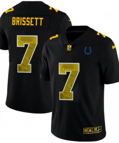 Indianapolis Indianapolis Colts #7 Jacoby Brissett Black Nike Golden Sequin Vapor Jersey