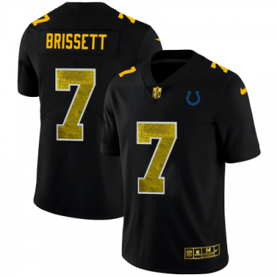Indianapolis Indianapolis Colts #7 Jacoby Brissett Black Nike Golden Sequin Vapor Jersey