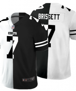 Indianapolis Indianapolis Colts #7 Jacoby Brissett Black V White Peace Split Nike Vapor Untouchable Jersey