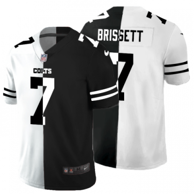 Indianapolis Indianapolis Colts #7 Jacoby Brissett Black V White Peace Split Nike Vapor Untouchable Jersey