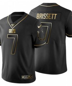 Indianapolis Indianapolis Colts #7 Jacoby Brissett Nike Black Golden 100 Jersey
