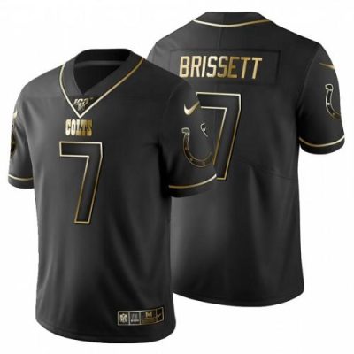 Indianapolis Indianapolis Colts #7 Jacoby Brissett Nike Black Golden 100 Jersey