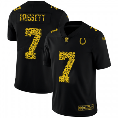 Indianapolis Indianapolis Colts #7 Jacoby Brissett Nike Leopard Print Fashion Vapor Jersey Black
