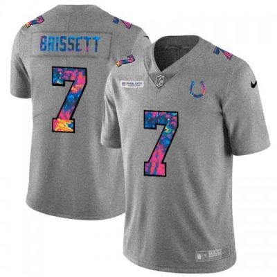 Indianapolis Indianapolis Colts #7 Jacoby Brissett Nike Multi-Color 2020 NFL Crucial Catch NFL Jersey Greyheather