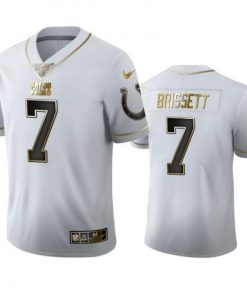 Indianapolis Indianapolis Colts #7 Jacoby Brissett Nike White Golden Edition Vapor 100 Jersey