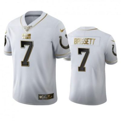 Indianapolis Indianapolis Colts #7 Jacoby Brissett Nike White Golden Edition Vapor 100 Jersey
