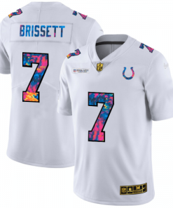 Indianapolis Indianapolis Colts #7 Jacoby Brissett White Nike Multi-Color 2020 NFL Crucial Catch Jersey