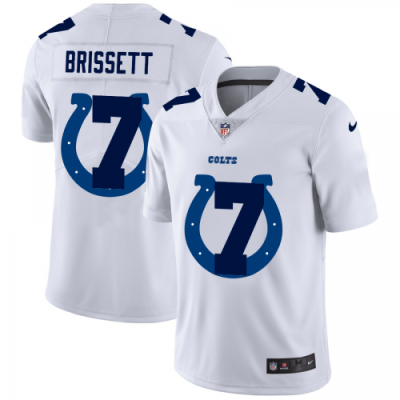 Indianapolis Indianapolis Colts #7 Jacoby Brissett White Nike Team Logo Dual Overlap Jersey