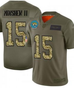 Jacksonville Jaguars #15 Gardner Minshew II Nike 2019 Olive Camo Salute To Service Limited NFL Jersey