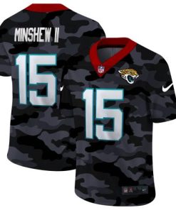 Jacksonville Jaguars #15 Gardner Minshew II Nike 2020 Black CAMO Vapor Untouchable Limited Stitched NFL Jersey