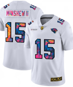 Jacksonville Jaguars #15 Gardner Minshew II White Nike Multi-Color 2020 NFL Crucial Catch Limited NFL Jersey