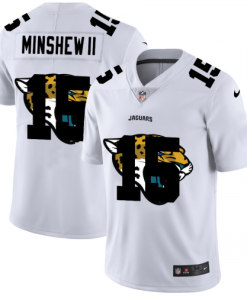 Jacksonville Jaguars #15 Gardner Minshew II White Nike Team Logo Dual Overlap Limited NFL Jersey