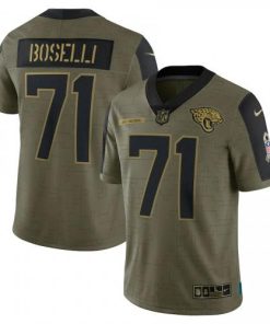Jacksonville Jaguars #71 Tony Boselli Olive Nike 2021 Salute To Service Limited Player Jersey