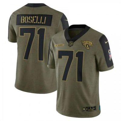 Jacksonville Jaguars #71 Tony Boselli Olive Nike Salute To Service Limited Player Jersey