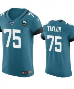Jacksonville Jaguars #75 Jawaan Taylor Teal 25th Season Vapor Elite Stitched NFL Jersey