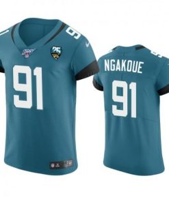 Jacksonville Jaguars #91 Yannick Ngakoue Teal 25th Season Vapor Elite Stitched NFL Jersey