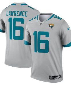 Jacksonville Jaguars #16 Trevor Lawrence Nike Silver Inverted Legend Jersey