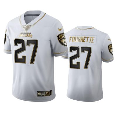 Jacksonville Jaguars #27 Leonard Fournette Nike White Golden Edition Vapor Limited NFL 100 Jersey