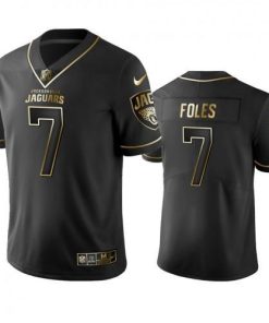 Jacksonville Jaguars #7 Nick Foles Stitched NFL Vapor Untouchable Limited Black Golden Jersey