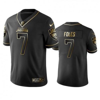Jacksonville Jaguars #7 Nick Foles Stitched NFL Vapor Untouchable Limited Black Golden Jersey