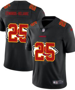 Kansas City Chiefs #25 Clyde Edwards-Helaire Nike Team Logo Dual Overlap Limited NFL Jersey Black
