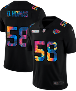 Kansas City Chiefs #58 Derrick Thomas Nike Multi-Color Black 2020 NFL Crucial Catch Vapor Untouchable Limited Jersey
