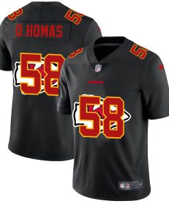 Kansas City Chiefs #58 Derrick Thomas Nike Team Logo Dual Overlap Limited NFL Jersey Black