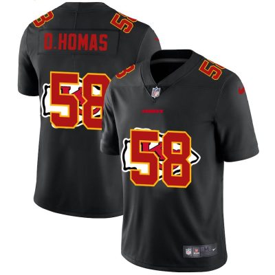Kansas City Chiefs #58 Derrick Thomas Nike Team Logo Dual Overlap Limited NFL Jersey Black