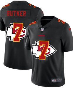 Kansas City Chiefs #7 Harrison Butker Nike Team Logo Dual Overlap Limited NFL Jersey Black
