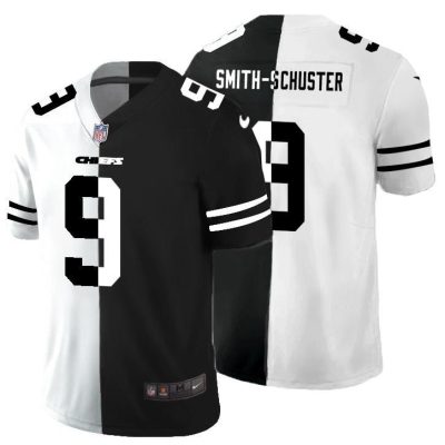 Kansas City Chiefs #9 JuJu Smith-Schuster Black V White Peace Split Nike Vapor Untouchable Limited NFL Jersey
