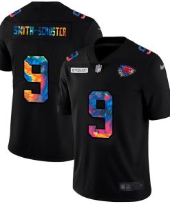 Kansas City Chiefs #9 JuJu Smith-Schuster Nike Multi-Color Black 2020 NFL Crucial Catch Vapor Untouchable Limited Jersey