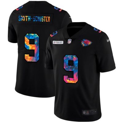Kansas City Chiefs #9 JuJu Smith-Schuster Nike Multi-Color Black 2020 NFL Crucial Catch Vapor Untouchable Limited Jersey