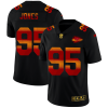 Kansas City Chiefs #95 Chris Jones Black Nike Red Orange Stripe  Jersey