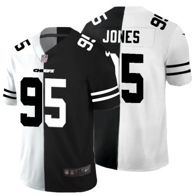 Kansas City Chiefs #95 Chris Jones Black V White Peace Split Nike Vapor Untouchable Limited NFL Jersey