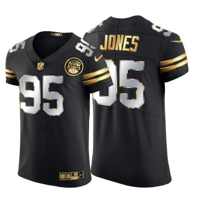 Kansas City Chiefs #95 Chris Jones Nike Black Edition Vapor Untouchable Elite NFL Jersey