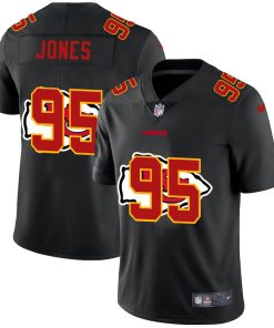 Kansas City Chiefs #95 Chris Jones Nike Team Logo Dual Overlap Limited NFL Jersey Black
