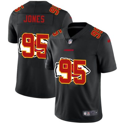 Kansas City Chiefs #95 Chris Jones Nike Team Logo Dual Overlap Limited NFL Jersey Black