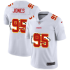 Kansas City Chiefs #95 Chris Jones White Nike Team Logo Dual Overlap Limited NFL Jersey