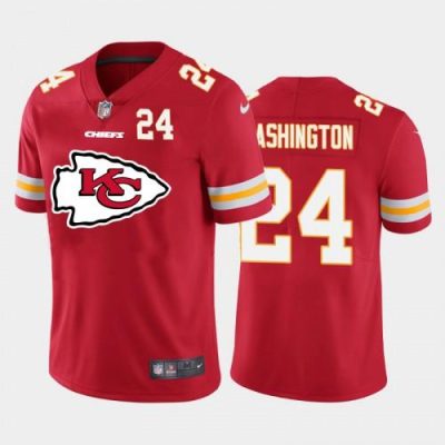 Kansas City Kansas City Chiefs #24 DeAndre Washington Red Nike Big Team Logo Player Jersey