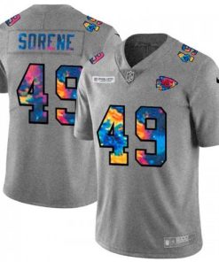 Kansas City Kansas City Chiefs #49 Daniel Sorensen Nike Multi-Color 2020 NFL Crucial Catch NFL Jersey Greyheather